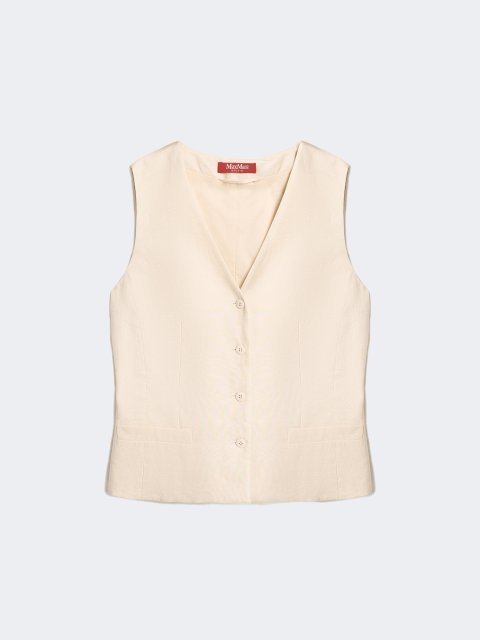 Бежевий жакет Max Mara з льону: фото - Invogue