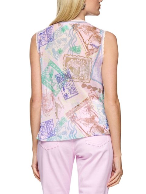 Безрукавный трикотажный топ Marc Cain с принтом: фото 2 - Invogue