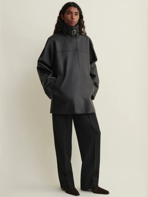 Чорна куртка ARMA зі шкіри: фото 1 - Invogue