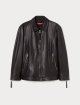 Чорна куртка MARINA RINALDI шкіряна: фото - Invogue