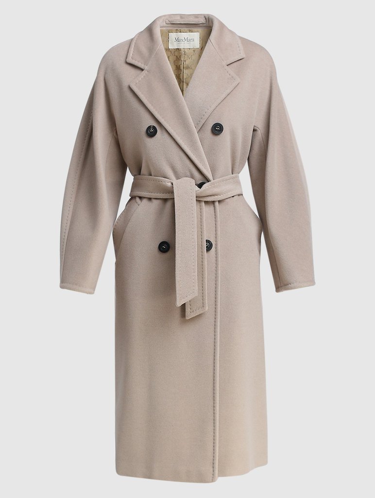 Кремовое пальто MAX MARA из шерсти и кашемира: фото - Invogue