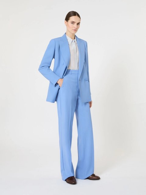 Блакитна сорочка MAX MARA із шовкового крепдешину: фото 1 - Invogue