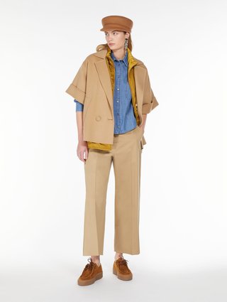 Бежевые брюки WEEKEND MAX MARA укороченные: фото 3 - Invogue