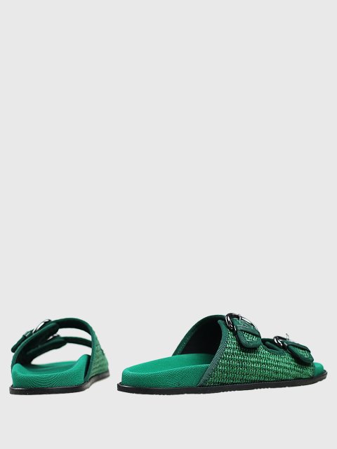 Зелёные шлепанцы WEEKEND MAX MARA: фото 3 - Invogue