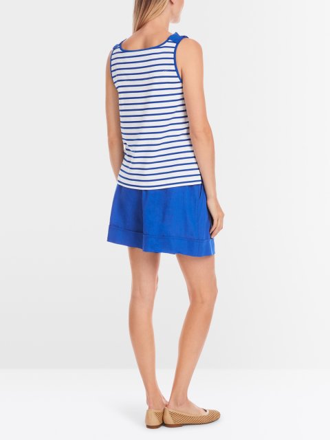 Синий топ Marc Cain с принтом: фото 2 - Invogue