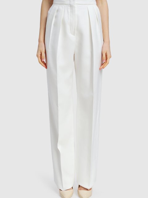 Белые брюки SPORTMAX: фото 3 - Invogue