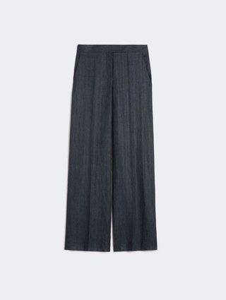 Cірі брюки Max Mara з льону: фото - Invogue