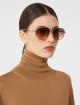 Коричневі сонцезахисні окуляри MAX MARA в геометричній оправі: фото 1 - Invogue