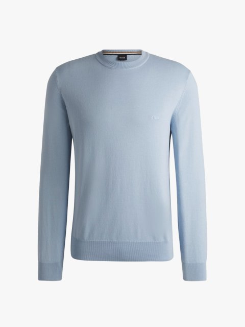 Блакитний светр BOSS з бавовни: фото - Invogue