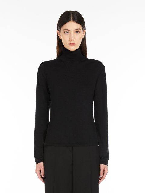 Черная водолазка Max Mara кашемировая: фото 2 - Invogue