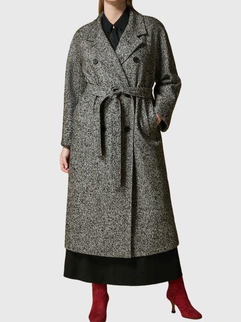 Чорне пальто MARINA RINALDI : фото - Invogue