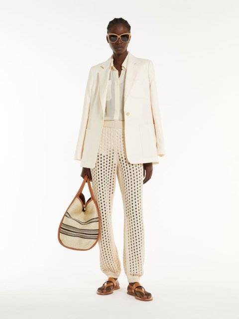 Кремовий льняний жакет Max Mara: фото 3 - Invogue