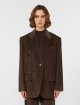 Коричневий жакет WEEKEND MAX MARA з бавовни: фото 2 - Invogue