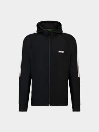 Черное худи BOSS на молнии: фото - Invogue