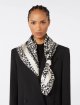 Чорна хустка WEEKEND ACCESSORIES з чистого шовку: фото 1 - Invogue