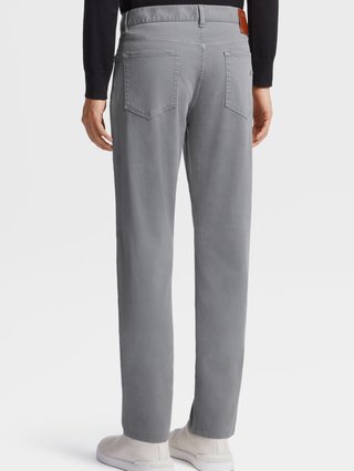 Светло-серые джинсы Zegna кроя slim c добавлением эластана: фото 2 - Invogue