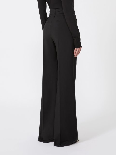 Чорні брюки SPORTMAX з чистої вовни: фото 3 - Invogue