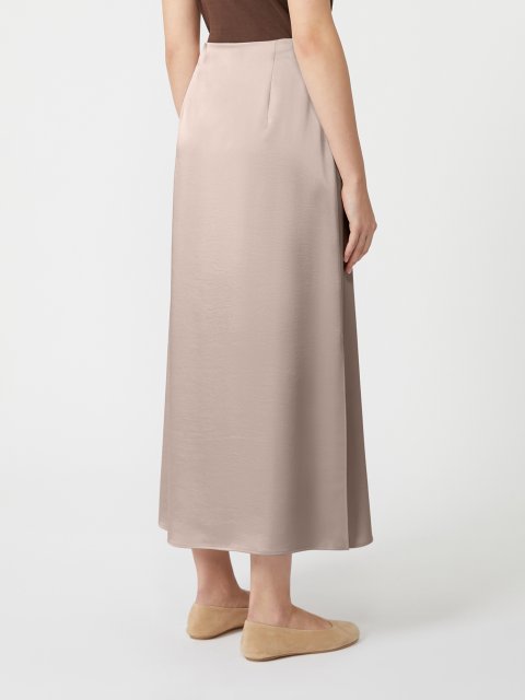 Рожева спідниця WEEKEND MAX MARA атласна: фото 3 - Invogue