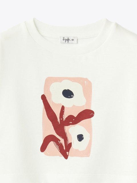 Молочна футболка IL GUFO укорочена: фото 2 - Invogue