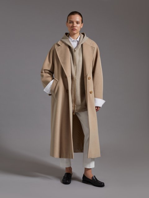 Ванільне пальто MAX MARA з вовни та кашеміру: фото 1 - Invogue