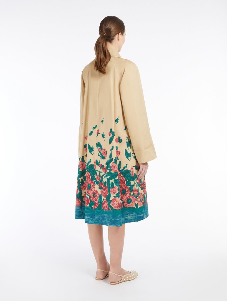 Бежевий плащ Weekend Max Mara з квітковим візерунком: фото 2 - Invogue