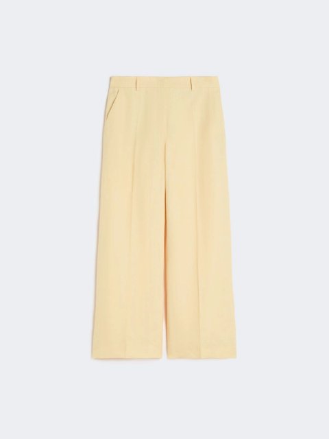 Жовті брюки WEEKEND MAX MARA з чистого льону: фото - Invogue