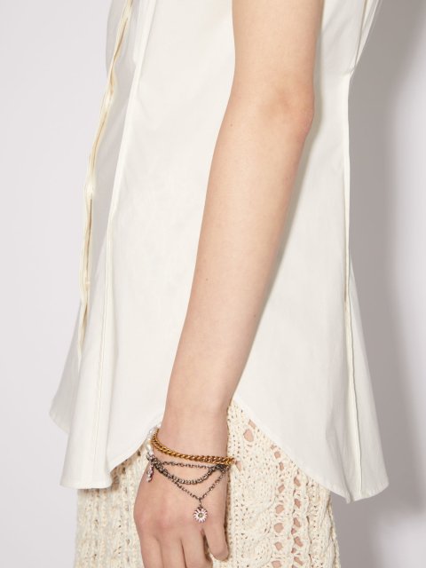 Біла сорочка Acne Studios з коротким рукавом: фото 3 - Invogue