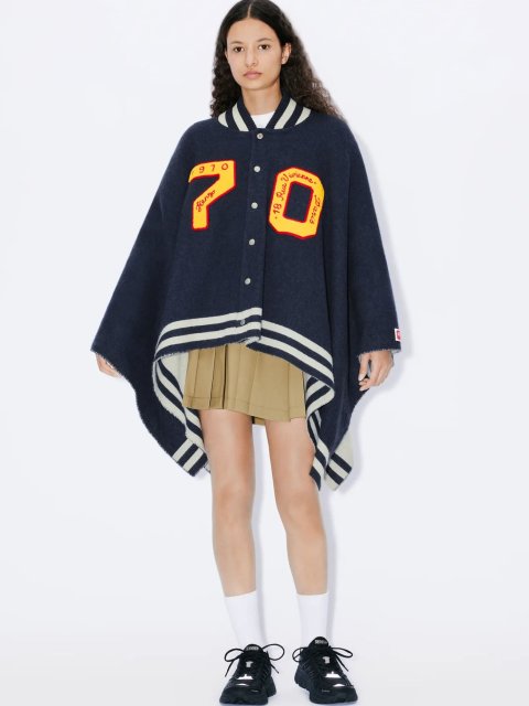 Темно-синяя куртка-пончо KENZO: фото 6 - Invogue