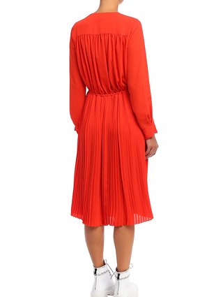 Коралловое платье KENZO: фото 4 - Invogue