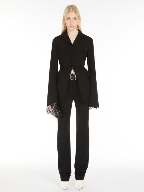 Чорні брюки Sportmax приталені: фото 1 - Invogue