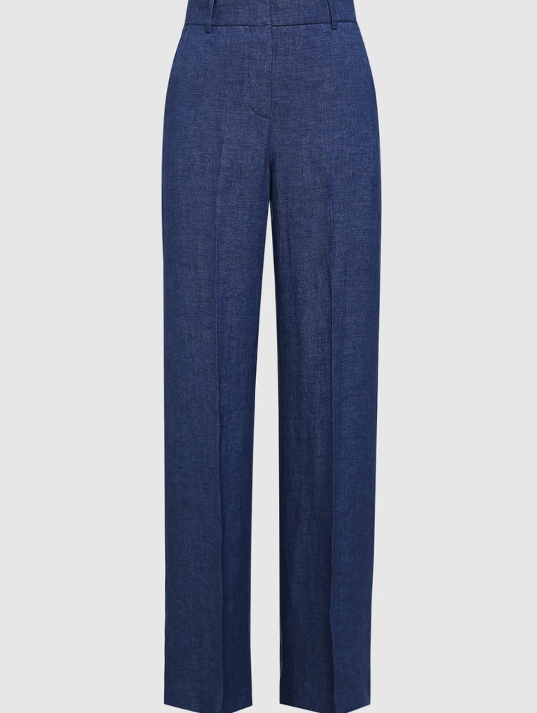 Тёмно-синие брюки WEEKEND MAX MARA: фото - Invogue