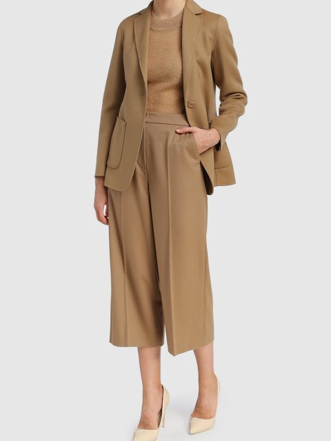Бежевые брюки MAX MARA: фото 1 - Invogue