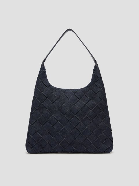 Темно-синяя сумка PennyBlack с плетением: фото - Invogue