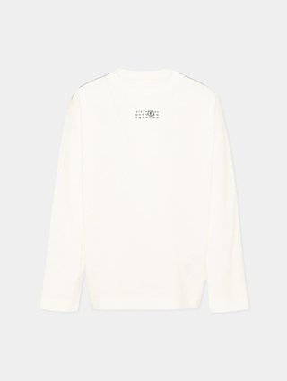 Белый джемпер MM6 Maison Margiela из хлопка: фото - Invogue