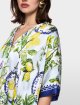 Блуза Marc Cain с принтом лимонов и оливок из вискозы: фото 4 - Invogue