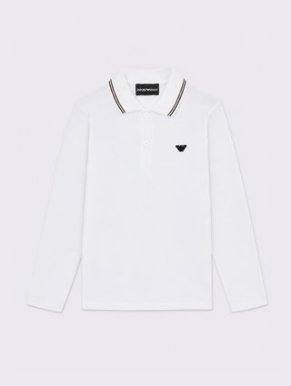 Біла сорочка Emporio Armani з бавовни та еластану: фото - Invogue