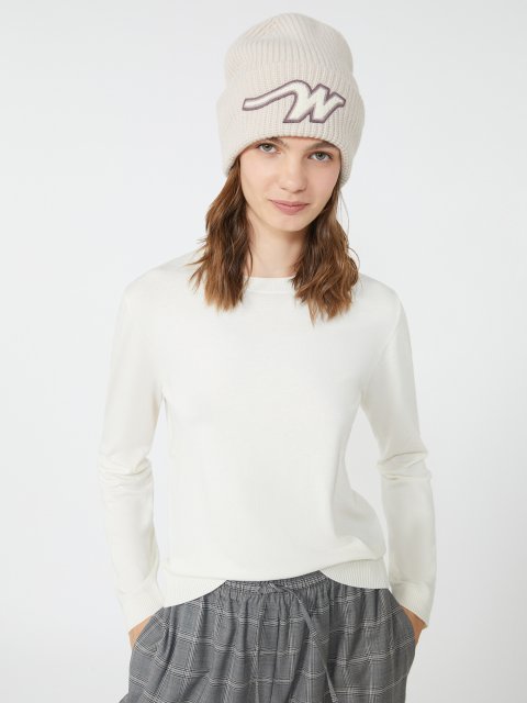 Білий светр WEEKEND MAX MARA з шовку та вовни: фото 4 - Invogue