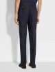 Темно-синие брюки ZEGNA из льна: фото 2 - Invogue