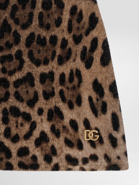 Леопардова спідниця DOLCE&GABBANA KIDS з вовни: фото 3 - Invogue