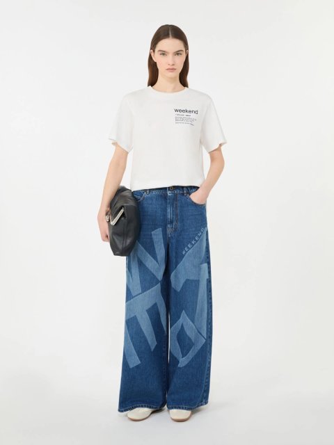 Белая футболка WEEKEND MAX MARA из хлопкового джерси: фото 1 - Invogue