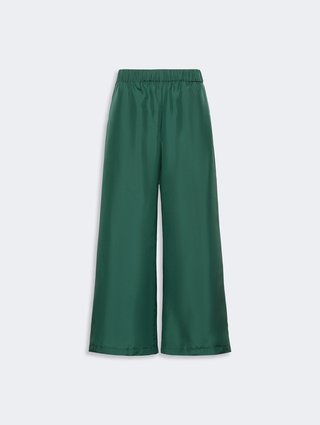 Темно-зелені брюки Weekend Max Mara з шовку: фото - Invogue