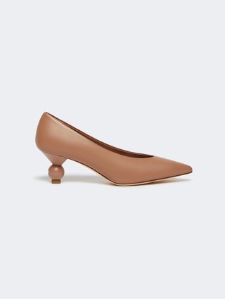 Пудровые туфли Weekend Max Mara из кожи: фото - Invogue