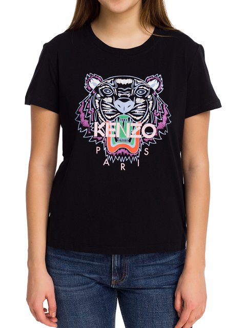 Чёрная футболка KENZO: фото 5 - Invogue