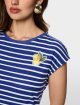 Фіолетова футболка Marc Cain у білу смужку: фото 4 - Invogue