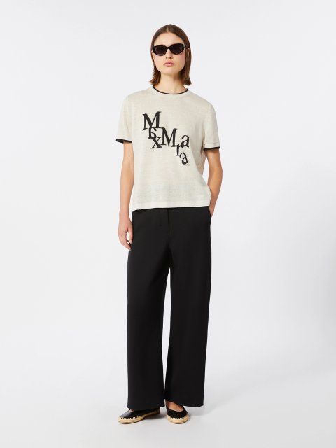Білий светр Max Mara з лляної пряжі: фото 1 - Invogue