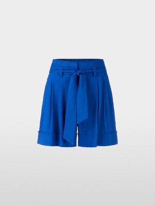 Синие шорты Marc Cain из смеси льна и вискозы: фото - Invogue