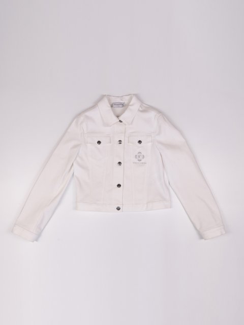 Біла куртка ERMANNO SCERVINO KIDS : фото - Invogue
