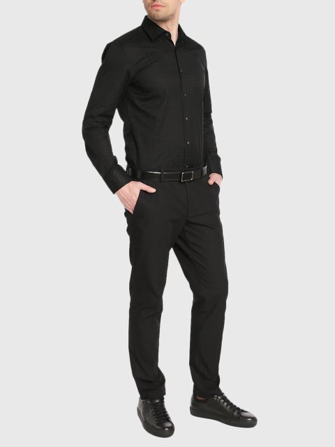 Чёрная рубашка BOSS: фото 1 - Invogue