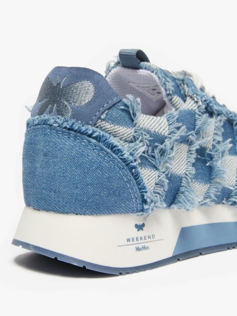 Блакитні снікерси WEEKEND MAX MARA з бавовняного деніму: фото 5 - Invogue