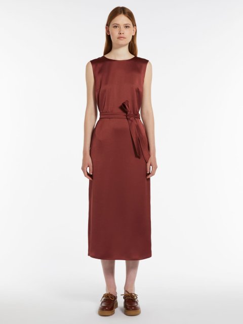 Терракотовое платье WEEKEND MAX MARA без рукавов: фото 1 - Invogue